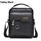 Popular Men's Messenger Bag One Shoulder Retro Business Backpack PU Leather Flaps Crossbody Bags Business Flap Male Solid Travel Bag - Oopsdadforgot.com