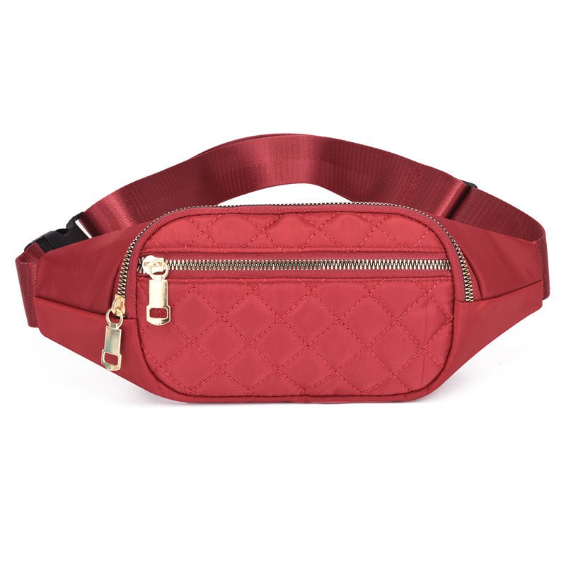 Rhombus Fanny Packs For Women Crossbody Waist Bags For Sports Hiking Cycling Running - Oopsdadforgot.com