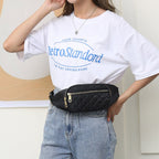 Rhombus Fanny Packs For Women Crossbody Waist Bags For Sports Hiking Cycling Running - Oopsdadforgot.com