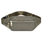 Rhombus Fanny Packs For Women Crossbody Waist Bags For Sports Hiking Cycling Running - Oopsdadforgot.com