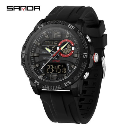 SANDA Mens Electronic Watch Youth Alarm Clock Luminous Sporty - Oopsdadforgot.com