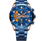 Six - hand Steel - band Round Quartz Watch A Stylish Timepiece - Oopsdadforgot.com