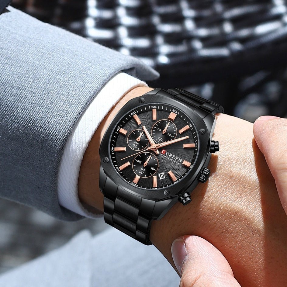 Six - hand Waterproof Business Mens Watch With A Calendar - Oopsdadforgot.com