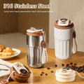 Smart Digital Thermal Bottle Portable Coffee Mug Stainless Steel Water Bottle In - Car Insulated Cup Keep Cold Vacuum Flasks 450ml - Oopsdadforgot.com
