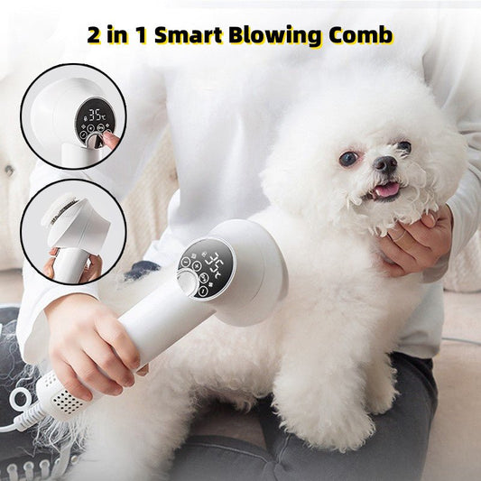 Smart Pet Hair Dryer Dog Golden Retriever Cat Grooming Hairdressing Blow & Comb Silent No Harm Pet Cleaning Supplies Pet Products - Oopsdadforgot.com