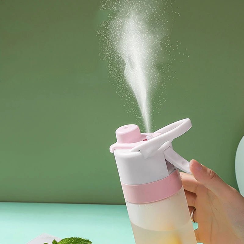 Spray Water Bottle For Girls Outdoor Sport Fitness Water Cup Large Capacity Spray Bottle Drinkware Travel Bottles Kitchen Gadgets - Oopsdadforgot.com