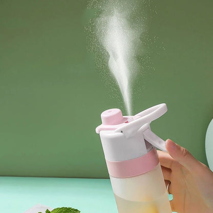 Spray Water Bottle For Girls Outdoor Sport Fitness Water Cup Large Capacity Spray Bottle Drinkware Travel Bottles Kitchen Gadgets - Oopsdadforgot.com