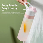 Spray Water Bottle For Girls Outdoor Sport Fitness Water Cup Large Capacity Spray Bottle Drinkware Travel Bottles Kitchen Gadgets - Oopsdadforgot.com