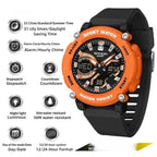Students Dual - display Luminous Chronograph Watch For Hiking - Oopsdadforgot.com