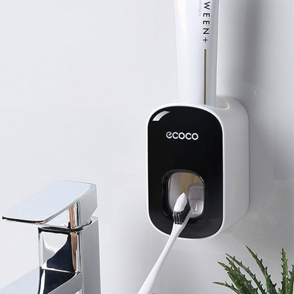 Wall Mounted Automatic Toothpaste Holder Bathroom Accessories Set Dispenser - Oopsdadforgot.com