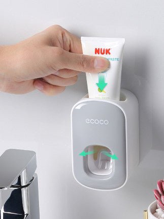 Wall Mounted Automatic Toothpaste Holder Bathroom Accessories Set Dispenser - Oopsdadforgot.com