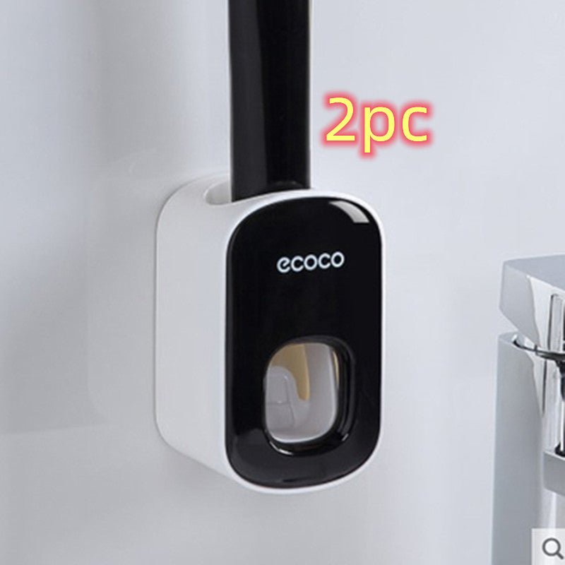 Wall Mounted Automatic Toothpaste Holder Bathroom Accessories Set Dispenser - Oopsdadforgot.com