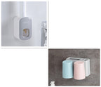 Wall Mounted Automatic Toothpaste Holder Bathroom Accessories Set Dispenser - Oopsdadforgot.com