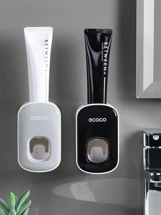 Wall Mounted Automatic Toothpaste Holder Bathroom Accessories Set Dispenser - Oopsdadforgot.com