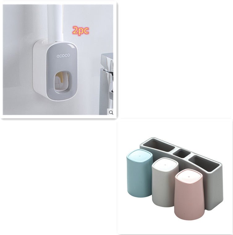 Wall Mounted Automatic Toothpaste Holder Bathroom Accessories Set Dispenser - Oopsdadforgot.com