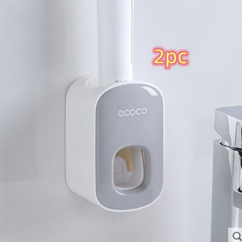 Wall Mounted Automatic Toothpaste Holder Bathroom Accessories Set Dispenser - Oopsdadforgot.com