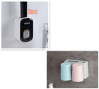 Wall Mounted Automatic Toothpaste Holder Bathroom Accessories Set Dispenser - Oopsdadforgot.com