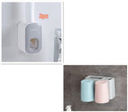 Wall Mounted Automatic Toothpaste Holder Bathroom Accessories Set Dispenser - Oopsdadforgot.com