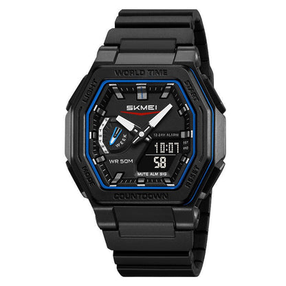 Waterproof Multi - function Digital Watch For Students A Versatile Sports - style Dual - display Wristwatch - Oopsdadforgot.com