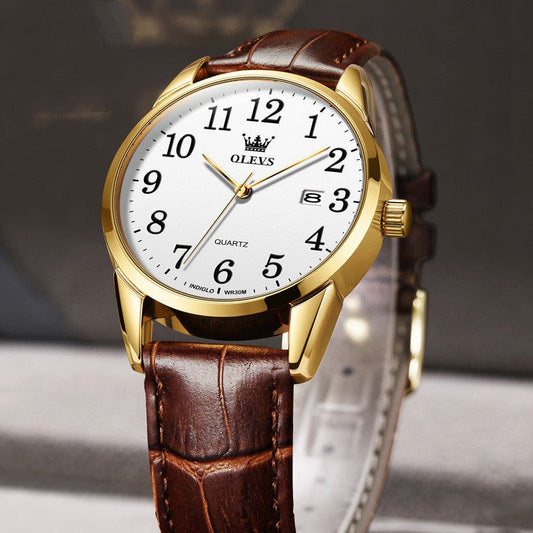 Waterproof Quartz Watch Digital Scale Simple Men - Oopsdadforgot.com