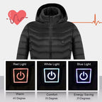 Winter Heated Jacket USB Electric Cotton Coat Zip - up Heater Thermal Clothing Heating Vest For Men - Oopsdadforgot.com