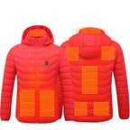 Winter Heated Jacket USB Electric Cotton Coat Zip - up Heater Thermal Clothing Heating Vest For Men - Oopsdadforgot.com