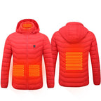 Winter Heated Jacket USB Electric Cotton Coat Zip - up Heater Thermal Clothing Heating Vest For Men - Oopsdadforgot.com
