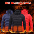 Winter Heated Jacket USB Electric Cotton Coat Zip - up Heater Thermal Clothing Heating Vest For Men - Oopsdadforgot.com